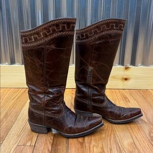 Ariat Sahara Brown Leather Western Cowgirl Boots Women’s Style 10011941